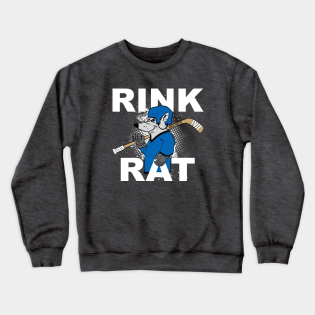 Rink Rat Hockey Crewneck Sweatshirt by SaucyMittsHockey